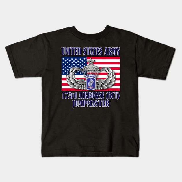 173rd Airborne Brigade- Jumpmaster (Senior Wings) Kids T-Shirt by Relaxed Lifestyle Products